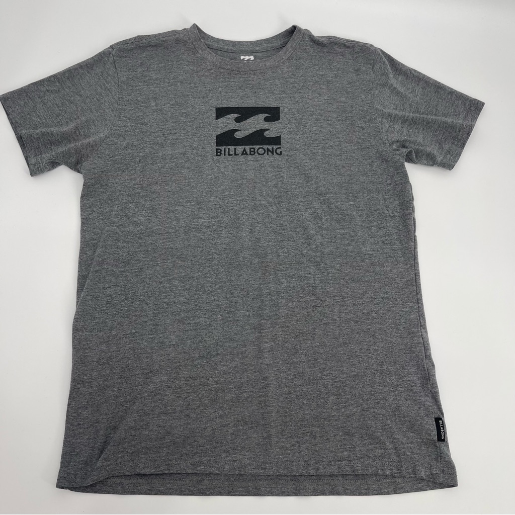 Billabong Boy's Xl Gray Short Sleeve Tee Classic Surf Skate Streetwear Casual